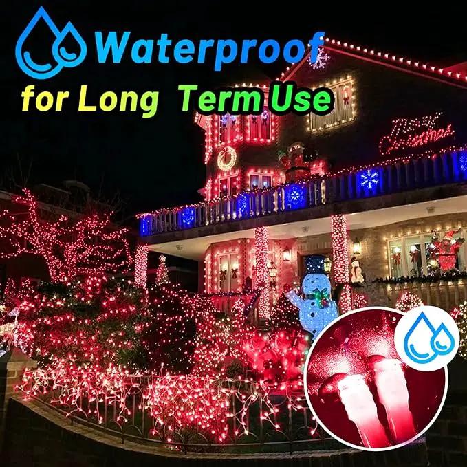 KNONEW Outdoor Christmas Lights 300 LED 99ft String Lights 8 Modes & Memory Fairy Light Plug in Waterproof LED String Lights for Xmas Yard Tree Wedding Party Holiday Decorations (Red) by GreenHaven Gardens