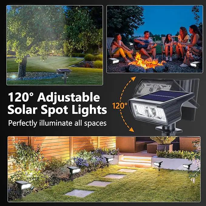 Toodour Solar Spot Lights Outdoor, 6 Pack Christmas Lights With 2 Modes, Waterproof Solar Powered Flood Landscape Lighting for Yard Garden Pathway Walkway Xmas Decor - Cool White by GreenHaven Gardens