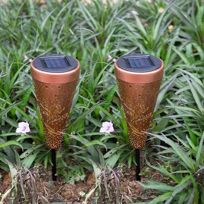 Tree of Life 2 Pack Solar Pathway Lights - Outdoor Waterproof Garden Decor, Pathway Landscape Lights for Backyard Patio Path Yard Lawn Walkway by GreenHaven Gardens