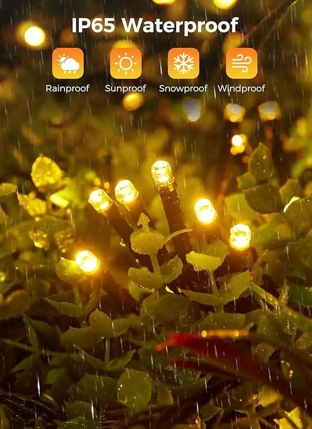 2-Pack 480LED 170FT Total Solar Outdoor Lights IP65 Waterproof Solar Powered Lights with 8 Lighting Modes for Party Garden Yard Home Holiday Tree Decoration Lighting, Warm White by GreenHaven Gardens