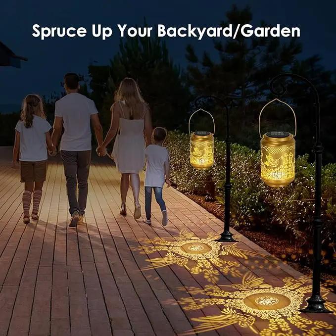 Hummingbird Solar Lanterns Outdoor Lights: Garden Decor Birthday Gifts for Women Mom Grandma Nana Aunt, Hanging Solar Lights Decoration Waterproof Outside for Yard, Patio, Backyard, Porch by GreenHaven Gardens