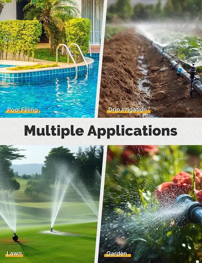 MOES 4 Outlet Sprinkler Timer, Brass Inlet, Programmable Automatic Irrigation Controller, Rain Delay, Manual Watering, 4 Zone Water Hose Timer for Gardens, Lawns, and Hose Systems by GreenHaven Gardens