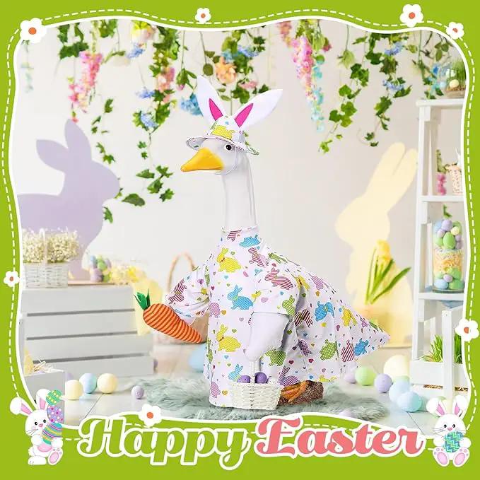 Easter Goose Outfit Goose Clothes for 23" High Cement or Plastic Goose Lawn Goose Clothing, Porch Goose Clothes, Lawn Goose Outfit, Garden Goose Costume by GreenHaven Gardens