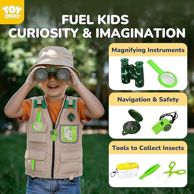 TOY Life Kids Explorer Bug Catcher Kit with Safari Costume, Binoculars Kids Outdoor Toys, Bug Toys, Butterfly Net, Camping Set Outdoor Activities Adventure Kit Nature Exploration Gifts Kid Ages 3-12 by GreenHaven Gardens