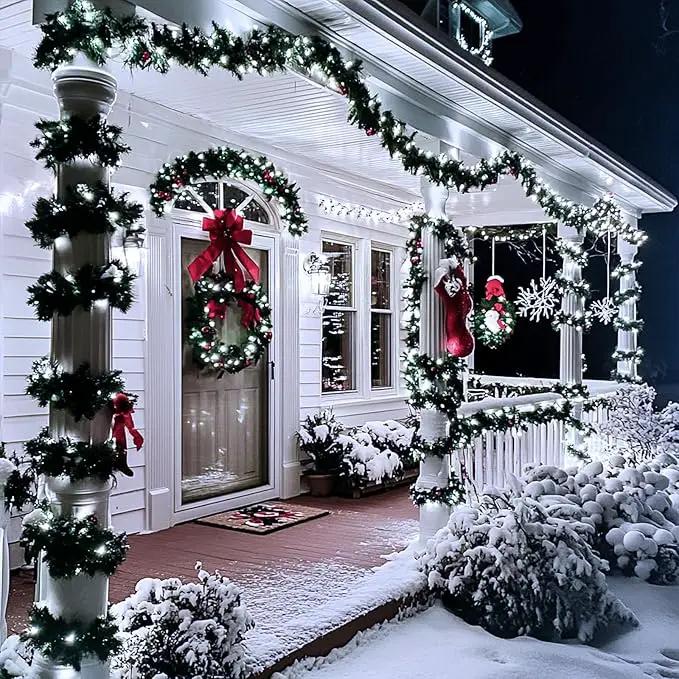 JMEXSUSS 66ft 200 LED White Christmas Lights Indoor Bedroom, Connectable White String Lights Outdoor Clear Wire, 8 Modes Twinkle String Lights Plug in for Room Tree Wedding Christmas Decoration by GreenHaven Gardens