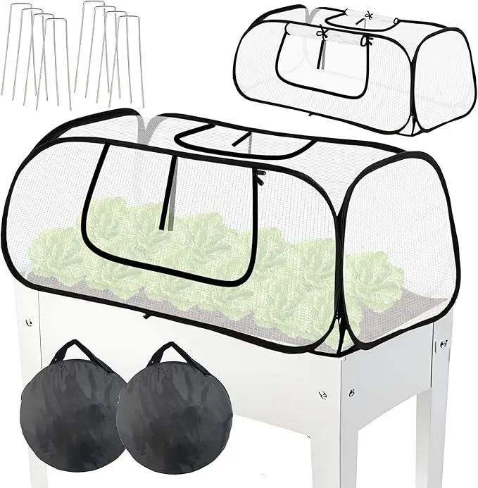 45"*22"*16"Garden Plant Covers with Two Air Hole and Breathable Mesh for Raised Beds, Accelerator Plants Cover, Mini Greenhouse Cover, Frost Cover for Plant Vegetable Seedling Protector 2PCS by GreenHaven Gardens