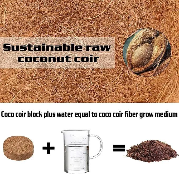 ZeeDix Organic Coco Coir Pellets Potting Soil, 50pcs 30mm Compressed Coconut Coir Seed Starter Soil Pellets, Coco Peat Soil Discs for Indoor Outdoor Plants, Herbs, Houseplants, Flowers and Vegetables by GreenHaven Gardens