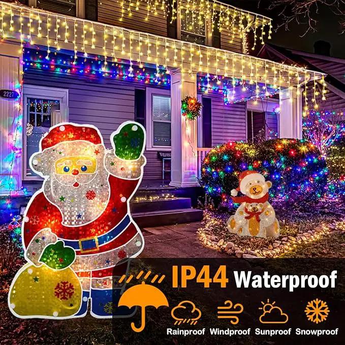 Hezbjiti Christmas Lights Decorations Outdoor, 1600LED 164FT Curtain Fairy Lights 8 Modes 320 Drops Fairy String Curtain Lights for Christmas Decor Eaves Window Party Yard Garden by GreenHaven Gardens