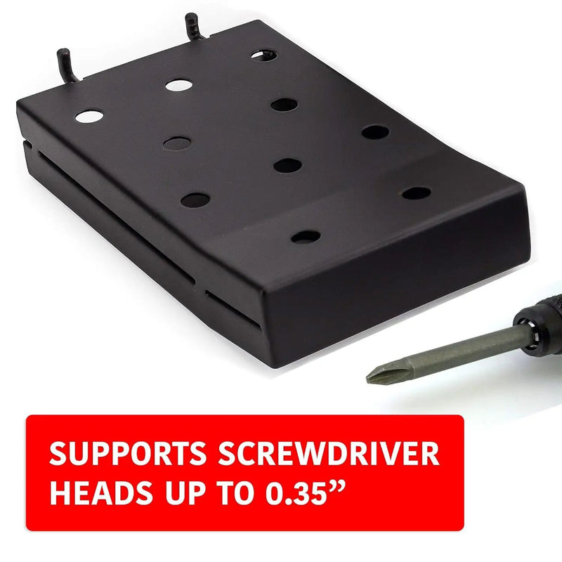 Heavy Duty Black Pegboard Accessories - Screwdriver and Wrench Holder Set for Organizing Tools by GreenHaven Gardens