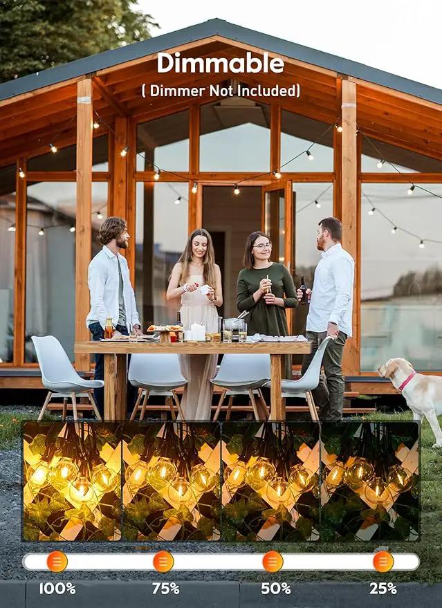 Brightown G40 Led Replacement Light Bulbs 1W Shatterproof Globe Bulb Fits E12 or C7 Candelabra Screw Base Sockets, 1.5 Inch Dimmable Light Bulbs for Indoor Outdoor Patio Decor, Warm White, 15 Pack by GreenHaven Gardens