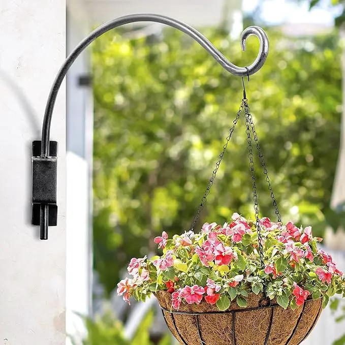 Qiang Ni Swivel Plant Hanger Bracket: Bird Feeder Hanger for Outdoor Wall Mount (16 - A, 16 Inch) by GreenHaven Gardens