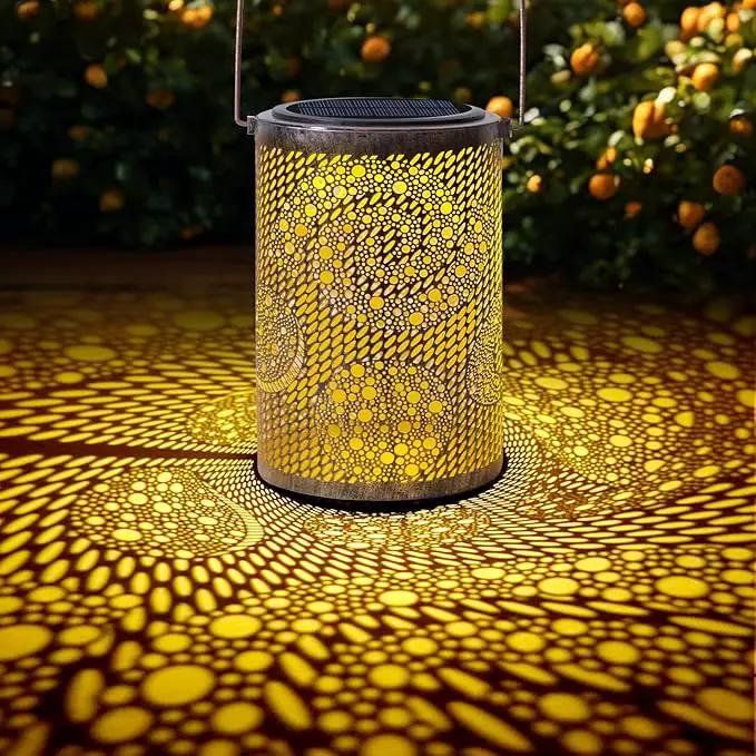 Solar-Powered Iron Art Lantern - Two Lighting Modes Waterproof Hanging Ambiance Lighting for Gardens & Patios, Perfect as Decorative Gift Housewarming Gift Mom Gifts (Bubble) by GreenHaven Gardens