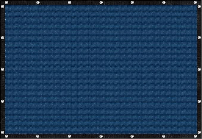 VICLLAX Shade Fabric Sun Shade Cloth with Every 2 FT Grommets for Patio Garden Pergola Cover Canopy 11x22 FT, Dark Blue by GreenHaven Gardens