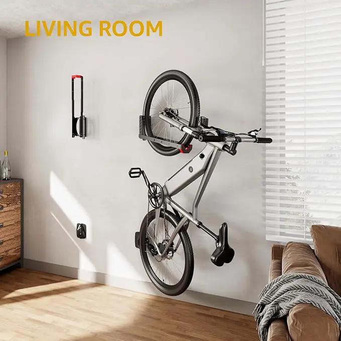 monTEK Swivel Bike Wall Mount, No Heavy Lifting Required Bike Wall Mount, Bike Hangers for Garage, Space-Saving Bike Rack Garage, Easy to Load and Unload, Bike Hanger Can Hold Up to 77 lbs, 4 Pack by GreenHaven Gardens