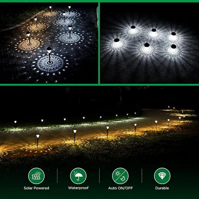 Super Bright Solar Lights, Waterproof 10 Pack, Dusk to Dawn Up to 12 Hrs Solar Powered Outdoor Pathway Garden Lights Auto On/Off, LED Landscape Lighting Decorative for Walkway Patio Yard by GreenHaven Gardens