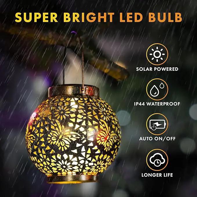 MAGGIFT 2 Pack Solar Lanterns Outdoor Waterproof Hanging Lantern Lights Decorative Solar Light for Garden Table Patio Yard Pathway Walkway,Unique Gifts for Women Gardening,Warm White. by GreenHaven Gardens