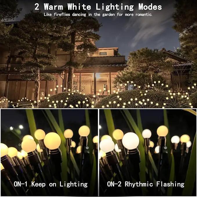 Solar Lights for Outside,4Pack 10Led Swaying Solar Garden Lights, Firefly Lights with Highly Flexible Copper Wires, Sway by Wind, Solar Lights Outdoor Waterproof with 2modes for Yard Patio Path Lawn by GreenHaven Gardens