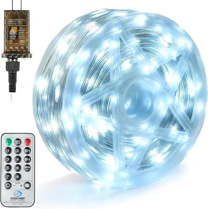 Joiedomi 1200 LED Christmas String Lights Outdoor,394FT Cool White Fairy Light with Remote 8 Modes Timer, Plug in PVC Clear Wire Lighting Decor with Reel for Indoor Dorm Classroom Bedroom Holiday by GreenHaven Gardens