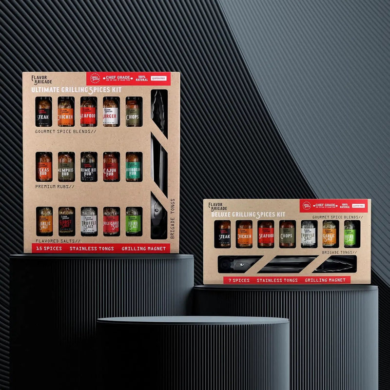 Deluxe Grilling Gift for Men - BBQ Accessories - Gourmet Spice Blends & Seasonings, Tongs, BBQ Magnet, Meat Rubs, Unique Gift for Dad, Son, Brother, Father in Law, Cooking Chefs, Guys, 17 Piece Set by GreenHaven Gardens