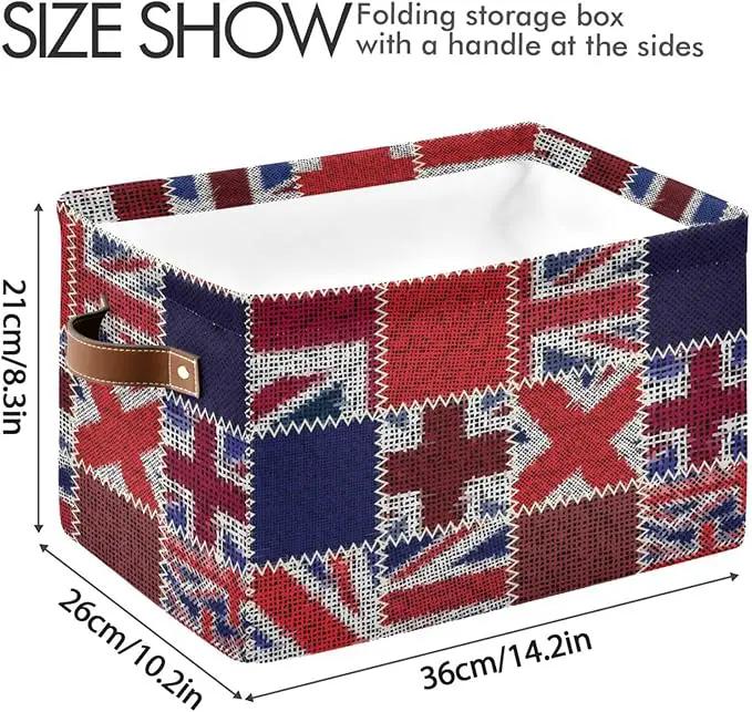 Flag Rectangular Storage Basket Organizer Bin Shelf Baskets For Clothes For Home Office Dorm by GreenHaven Gardens