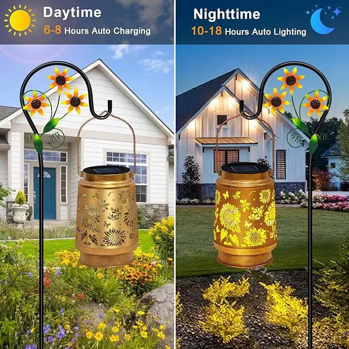 TEDOF Solar Lanterns Outdoor Waterproof,Sunflower Gifts for Women Gifts for Mom Women Grandma Decoration Outside for Yard, Patio,Backyard,Porch by GreenHaven Gardens