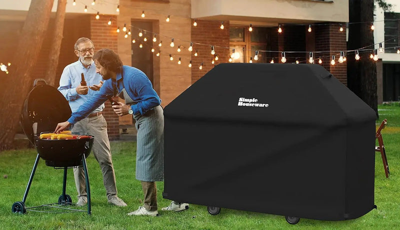 Simple Houseware 64 in. Waterproof Heavy Duty Gas BBQ Grill Cover, Weather-Resistant Polyester by GreenHaven Gardens