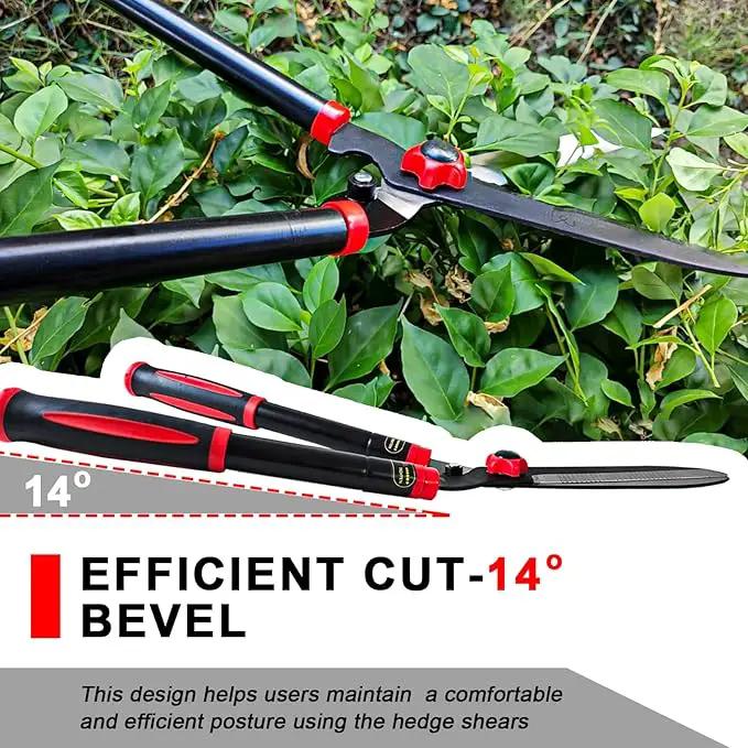 Garden Hedge Shears Heavy Duty with 22.8"-30.3" Extendable Handle, Plant Cutting Scissors -Lawn Pruners - Yard and Garden Tools by GreenHaven Gardens