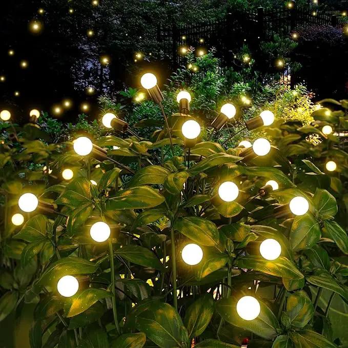SOLARBABY Solar Garden Lights New Upgraded Solar Swaying Light Sway by Wind Solar Firefly Lights Outdoor Waterproof for Landscape Pathway Patio Yard Walkway Decoration Warm White by GreenHaven Gardens