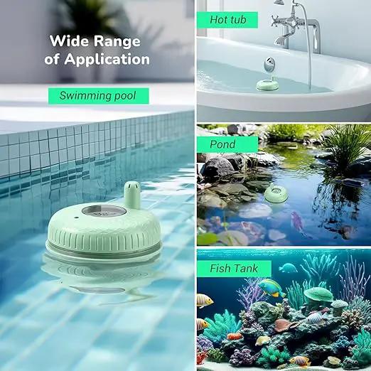 Firelex Wireless Digital Pool Thermometer Floating Easy Read, with Indoor Temperature Humidity Monitor for Swimming Pools Hot Tubs Small Ponds Aquariums by GreenHaven Gardens