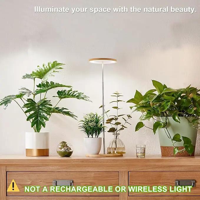 Plant Grow Light for Indoor Plant,Bamboo Mini LED Grow Light Garden,Height Adjustable,Automatic Timer with 8/12/16 Hours by GreenHaven Gardens
