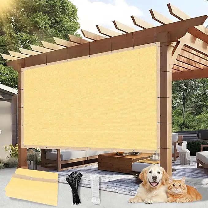Outdoor 90% Sun Shade Cloth with Grommets, 11 X 13 FT Pergola Shade Cover for Garden Patio Carport Kennel Swimming Pool, Sand (We Make Custom Size) by GreenHaven Gardens