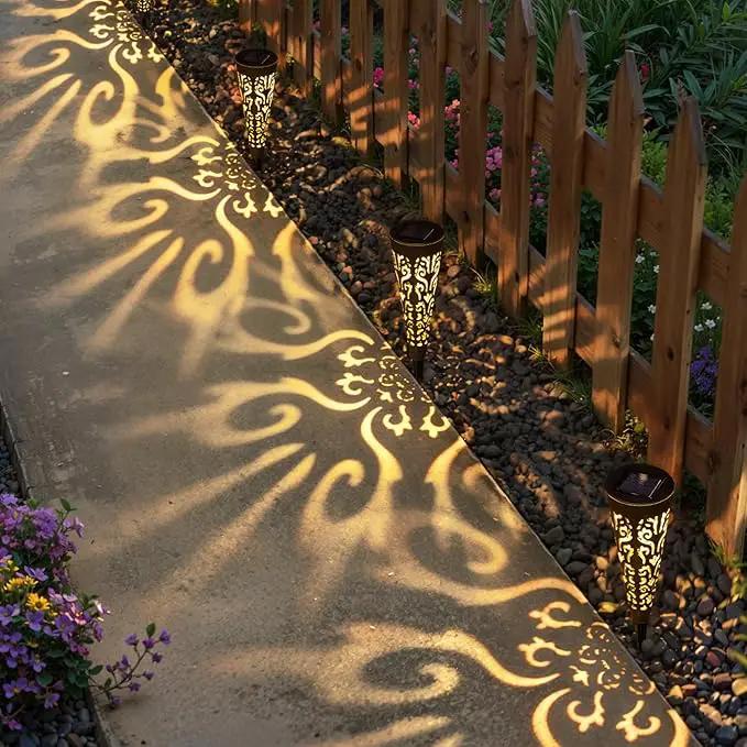 Go2garden 6Pcs Solar Lights Outdoor Garden Decor Gifts for Women Mom,Yard Decorations, Conical Garden Stakes for Patio, Lawn, Pathway, Landscape Lights Mothers' Day Birthday Gifts for Men(Black) by GreenHaven Gardens