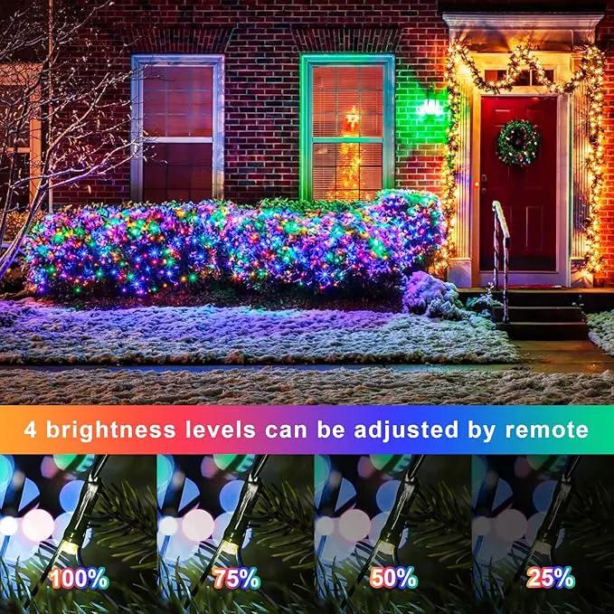 Net Lights Outdoor Mesh Lights, 360 LED Christmas Net Lights Plug in with Remote, 12x5 ft Extendable 8 Modes Net Lights Waterproof with Green Wire for Bushes Gazebo Lawn Patio Garden Tree (Multicolor) by GreenHaven Gardens