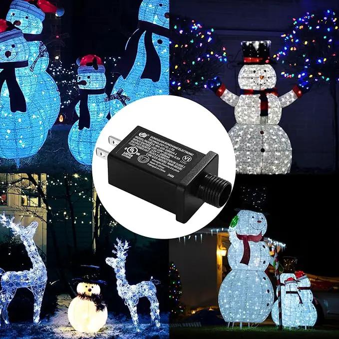 Replacement Yard Inflatable Adapter Power Supply Adaptor - 12V 1.0A 8Pcs - Inflatable Plug Replacement Class 2 Power Supply - for Christmas Tree Light/Thanksgiving Yard Blow Up Decorations by GreenHaven Gardens