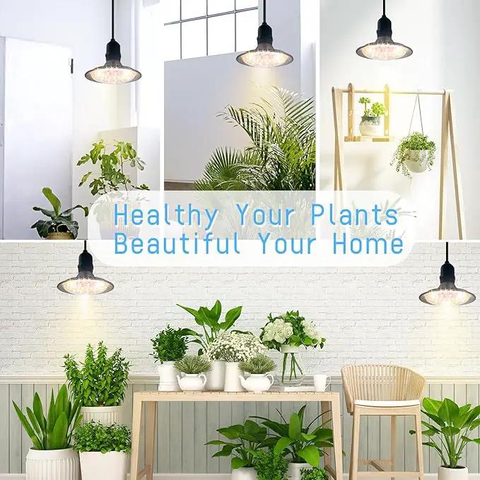 Grow Light Bulbs Indoor Plants Lights Adjustable Cord,Timer, Full Spectrum Plant Growing Lamp for Seedling,Greenhouse,Seedlings (1 Light (14.7ft)) by GreenHaven Gardens