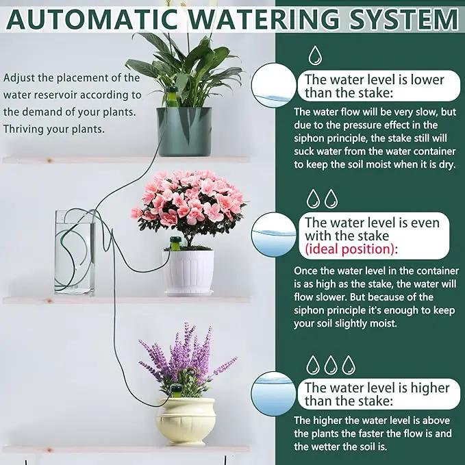 BYDOLL Plant Self-Watering Stakes Automatic Watering Terracotta Spikes for Indoor Outdoor Plants,Houseplant Insert Devices for Vacation use,Bonsai Drip Irrigation System (5 Pack) by GreenHaven Gardens