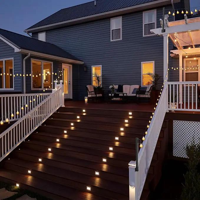 Suchtale 4 Pack 1.3 FT String Light Poles, Suspension Outdoor Fence Post Lights with Clip and Bracket, Outside String Lights Hanging, Wall Mounting Stand for Patio Garden Backyard Wedding Party, Black by GreenHaven Gardens