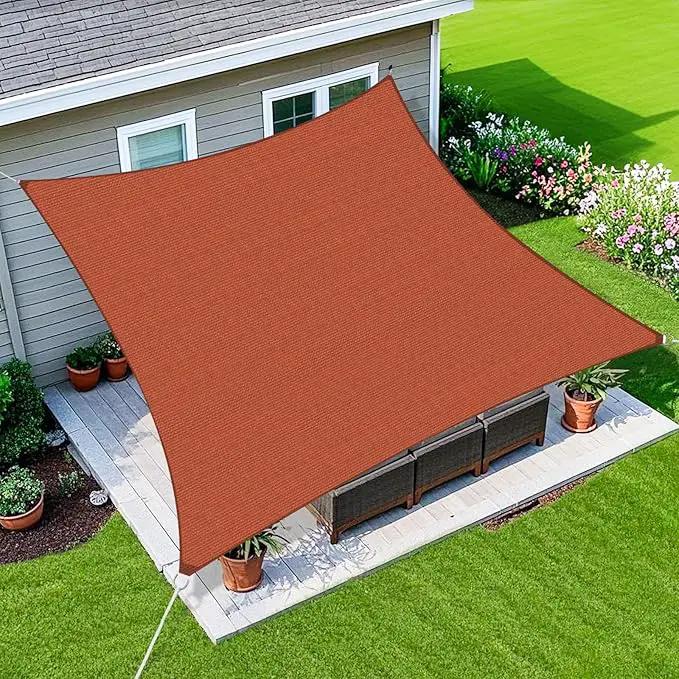 Amagenix Sun Shade Sail 8X24 Curved Edge Outdoor Shade Canopy Rust Red Breathable 95% UV Block Shade Cloth for Patio Garden Backyard (We Make Custom Size) by GreenHaven Gardens
