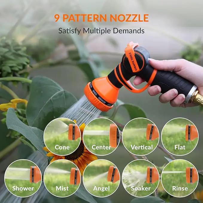 Giraffe Tools BW35 Retractable Garden Hose Reel | Wall-Mounted, Automatic Rewind, 100ft 1/2" Hose with 9-Pattern Spray Nozzle | Outdoor, Lawn, Garden & Car Cleaning Use by GreenHaven Gardens