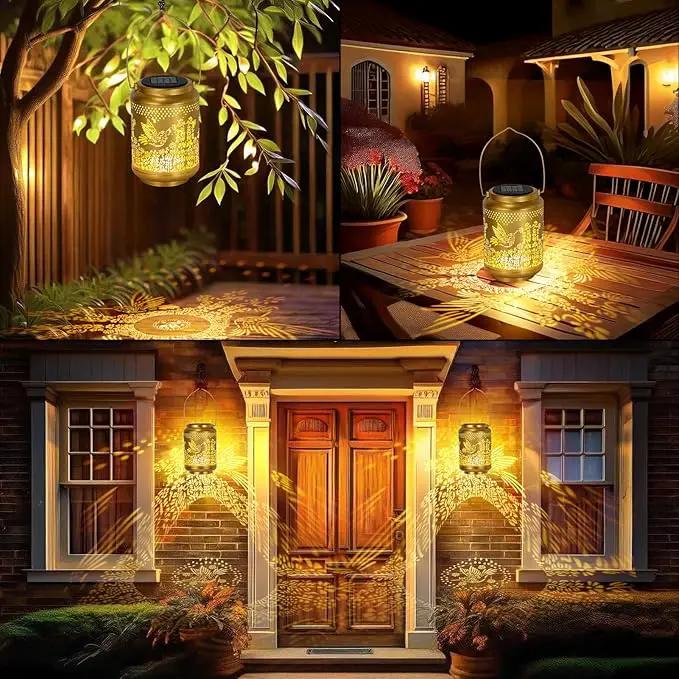 Hummingbird Solar Lanterns Outdoor Lights: Garden Decor Birthday Gifts for Women Mom Grandma Nana Aunt, Hanging Solar Lights Decoration Waterproof Outside for Yard, Patio, Backyard, Porch by GreenHaven Gardens
