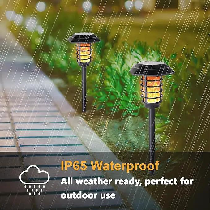 2Pack Solar Flame Lights Outdoor Solar Torch Lights Flickering Flame Solar Powered Auto On/Off Waterproof Security Path Lights for Walkway Garden Yard by GreenHaven Gardens