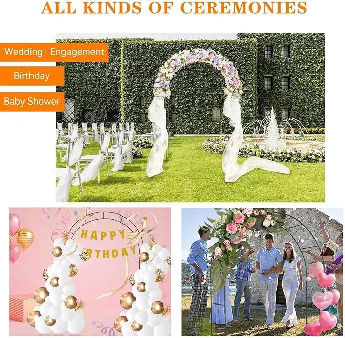 Tytroy Reconfigurable & Easy-to-Assemble Metal Outdoor & Indoor 7'6" Garden or Wedding Arch Arbor for Wedding Bridal Party Elegant Decorations & Garden Climbing Plants Vines (Green 1PC) by GreenHaven Gardens