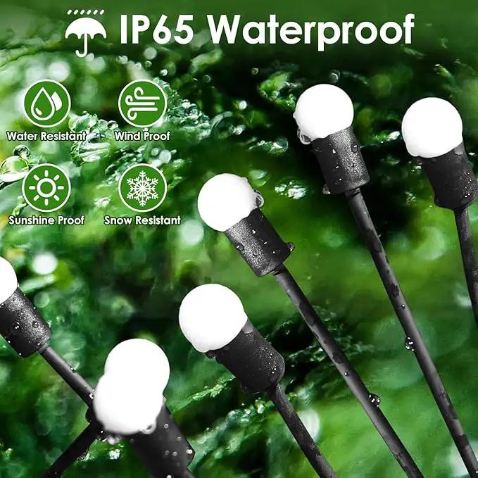 2025 Solar Lights Outdoor Waterproof, 10 Pack Solar Garden Lights, Solar Firefly Lights Outdoor Waterproof, Solar Twinkle Swaying Fairy Light for Yard Patio Pathway Garden Decoration (Cold White) by GreenHaven Gardens