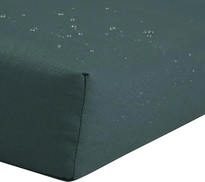 Classic Accessories Ravenna Water-Resistant 21 x 21 x 3 Inch Patio Seat Cushion, Mallard Green by GreenHaven Gardens