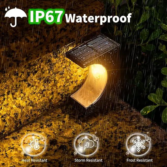 JSOT Step Lights - 8 Pack Solar Deck Lights Solar Step Light for Outside Decor Light for Outdoor Yard Patio Pathway by GreenHaven Gardens