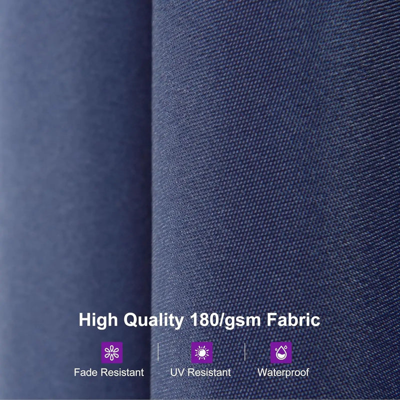 PURPLE LEAF 14ft Patio Market Umbrella Outdoor Double-Sided Umbrella with Base and Crank Rectangle Table Umbrella for Pool Deck Garden, Navy blue by GreenHaven Gardens