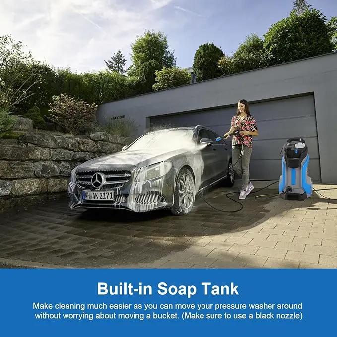 Electric Pressure Washer 5000PSI 4.0GPM Power Washers with M22-14mm Pressure Hose 33FT, Power Sprayers High Pressure with 1/4" QC Compatible Surface Cleaner for Home Cars Driveways, Blue by GreenHaven Gardens