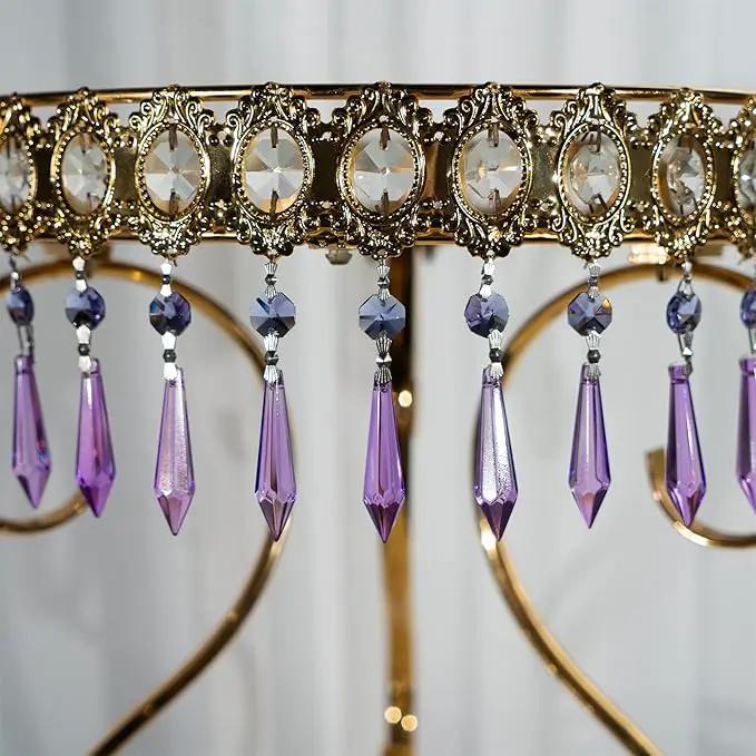 HDCRYSTALGIFTS Purple Chandelier Icicle Drop Prisms Crystal 55mm, Pack of 25 by GreenHaven Gardens