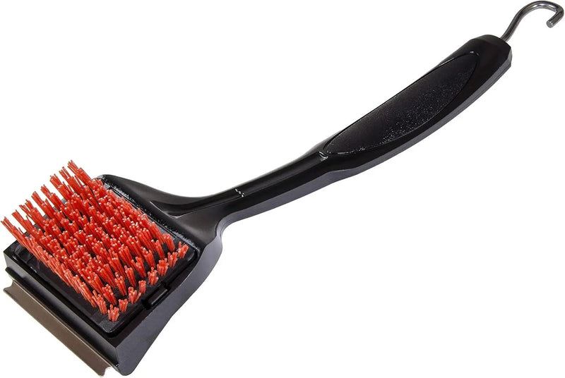 Char-Broil 3-4 Burner Grill Cover + SAFER Nylon Bristle Grill Brush Bundle by GreenHaven Gardens