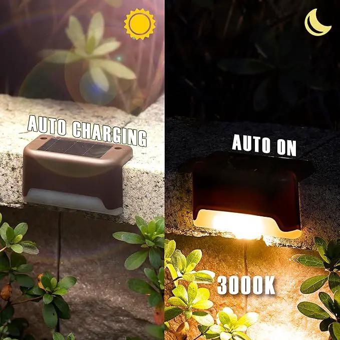 GIGALUMI Led Solar Deck Lights, 16 Pack Waterproof for Outdoor Stairs, Step, Fence, Railing, Yard and Patio (Warm White) by GreenHaven Gardens